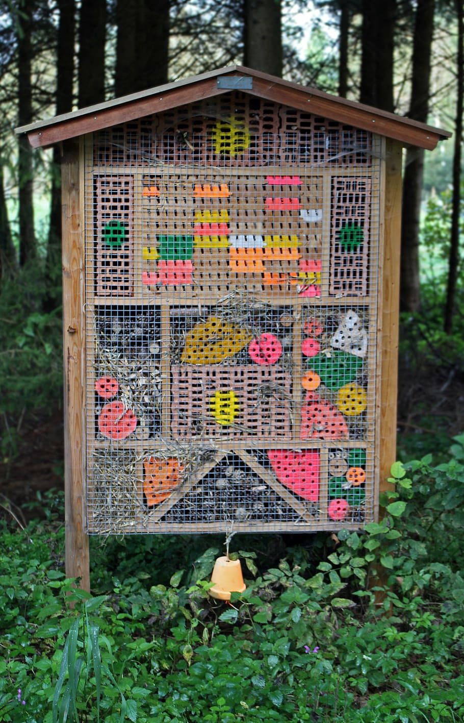 insect hotel, nesting help, wild bees, bee hotel, wasps, school garden HD wallpaper