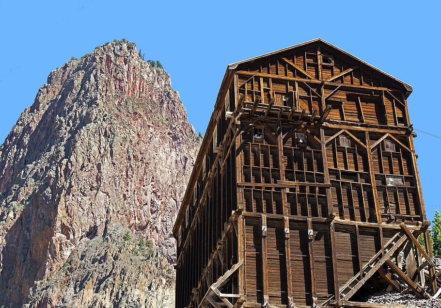 mine, mine building, mining, old, derelict, industry, mountain HD wallpaper