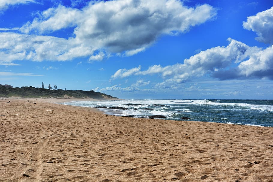 beach, wave, sea, smart, south africa, water, land, sky, cloud - sky HD wallpaper