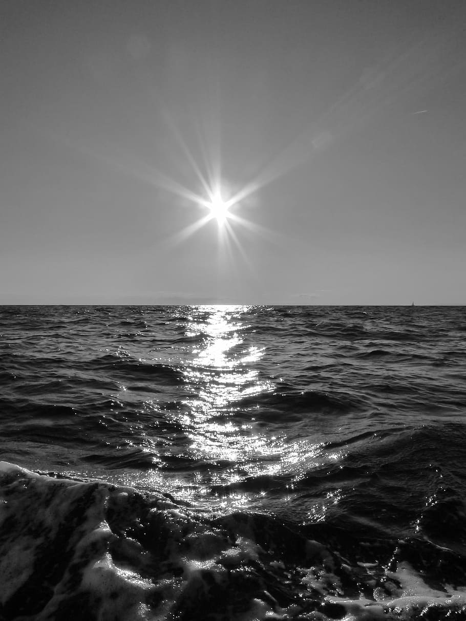 Sun, Sea, Open, Waters, Waves, open waters, horizon over water HD wallpaper