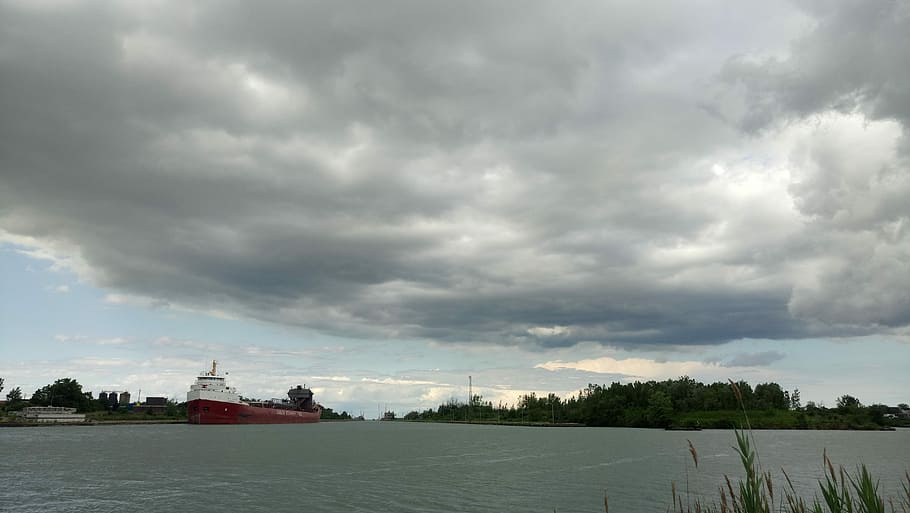 Cloud, Ship, Lock, Canal, Light, Sky, lands ape, cloud - sky HD wallpaper