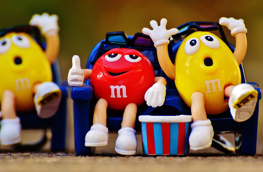 M M'S, Candy, Fun, 3-D Glasses, funny, toy, figurine, doll HD wallpaper