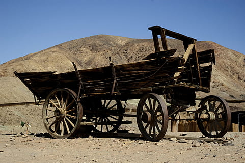 brown carriage, West, Usa, Desert, Old, Wood, Truck, wagon HD wallpaper