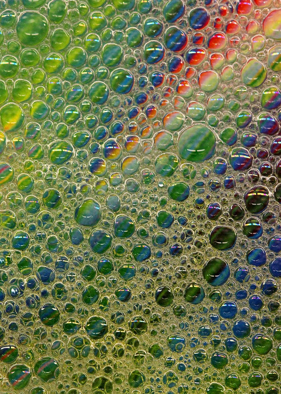macro, bubbles, soap, liquid, water, reflections, patterns HD wallpaper