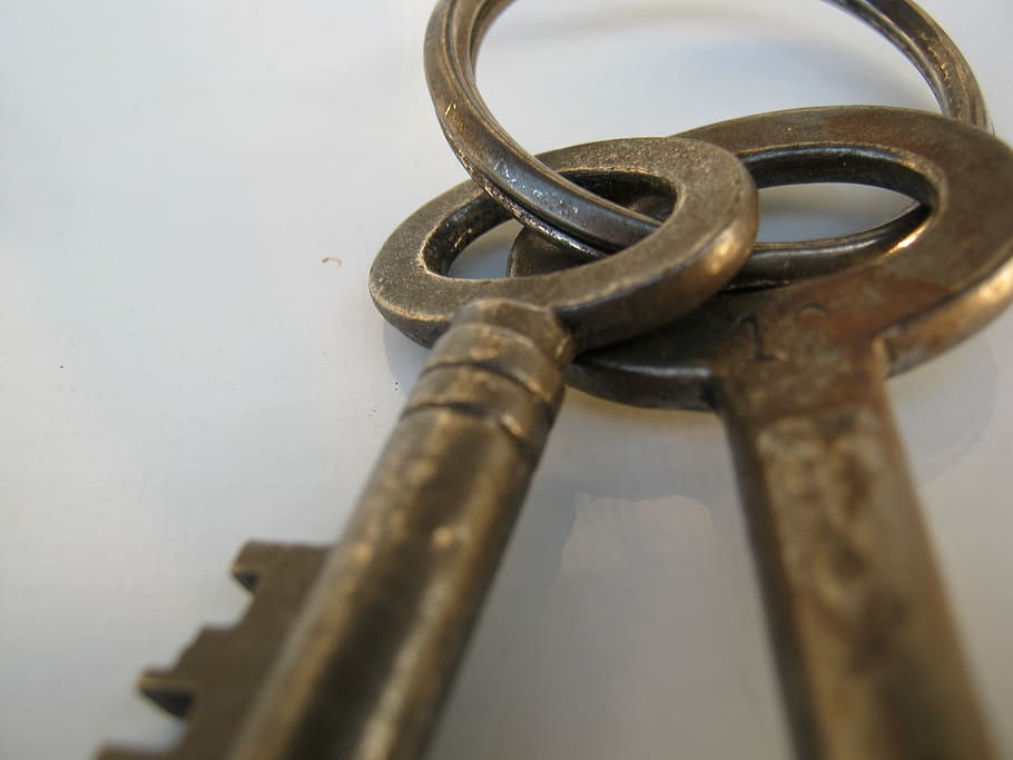 key, metal, close, large, tool, no people, close-up, indoors HD wallpaper