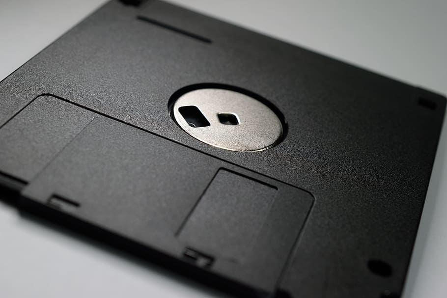 shallow focus photography of black floppy disk, Computer, Disk