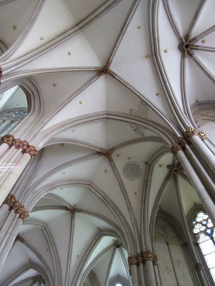 church, vault, cologne, roof, germany, architecture, cathedral HD wallpaper