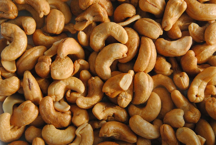 cashew nuts, cashew cores, snack, salty, nutmeat, food, nutrition