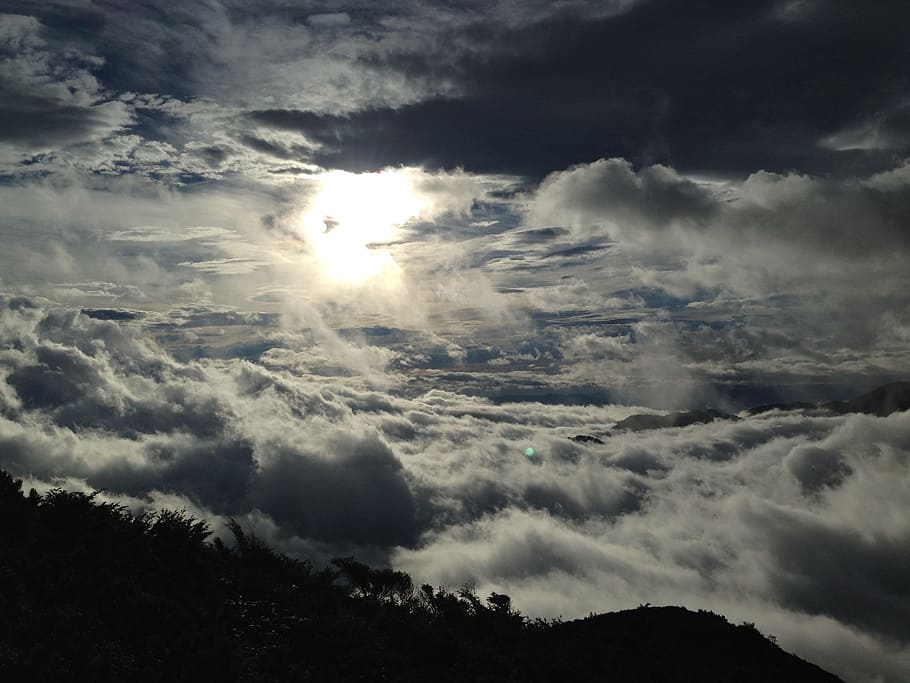 Mountain, Sea Of Clouds, nature, cloud - Sky, weather, cloudscape HD wallpaper