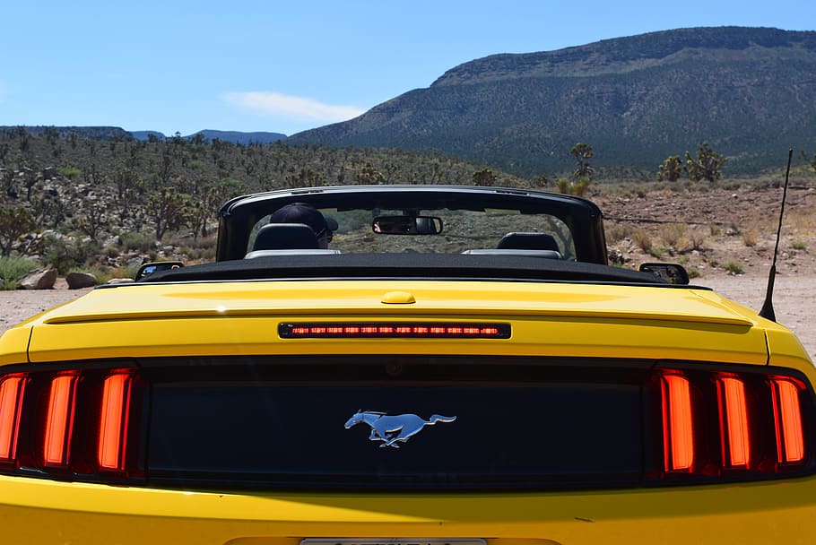 road, yellow car, trip, tranquility, travel, morning, peace HD wallpaper