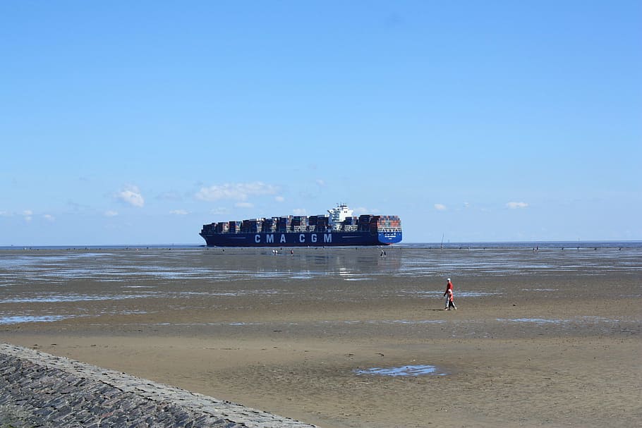 ship, container, container ship, cargo, industry, shipping HD wallpaper