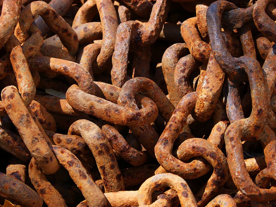string, links, rusty, iron, metal, chain, full frame, strength HD wallpaper