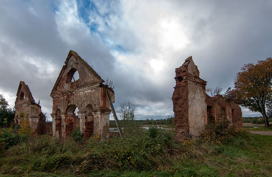 old, architecture, outdoors, ancient, stone, cloud - sky, built structure HD wallpaper