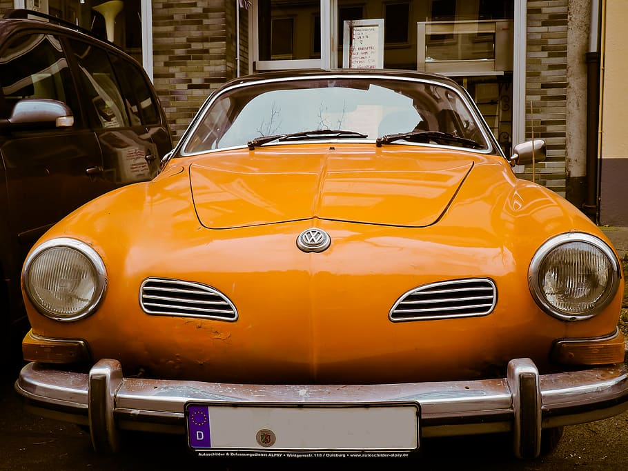 auto, karmann chia, old, oldtimer, classic, old car, vehicle HD wallpaper