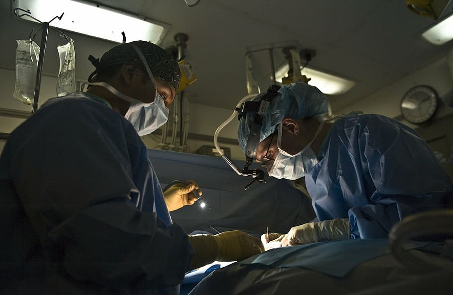 photo of doctors doing operation, physician, surgery, hospital