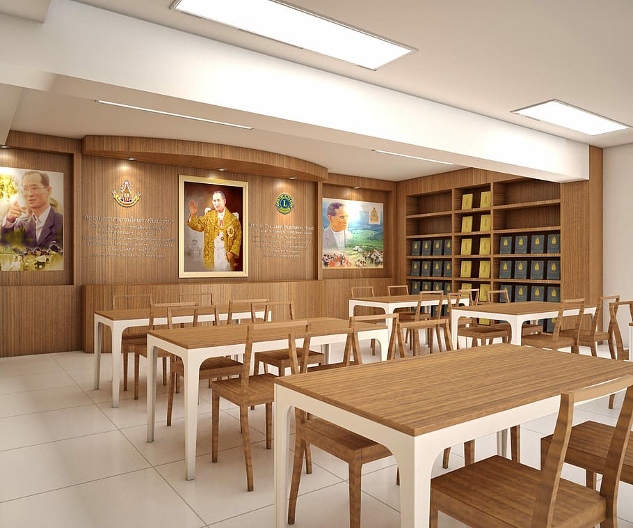 Library, Book, Chair, table, indoors, restaurant, cafe, no people HD wallpaper