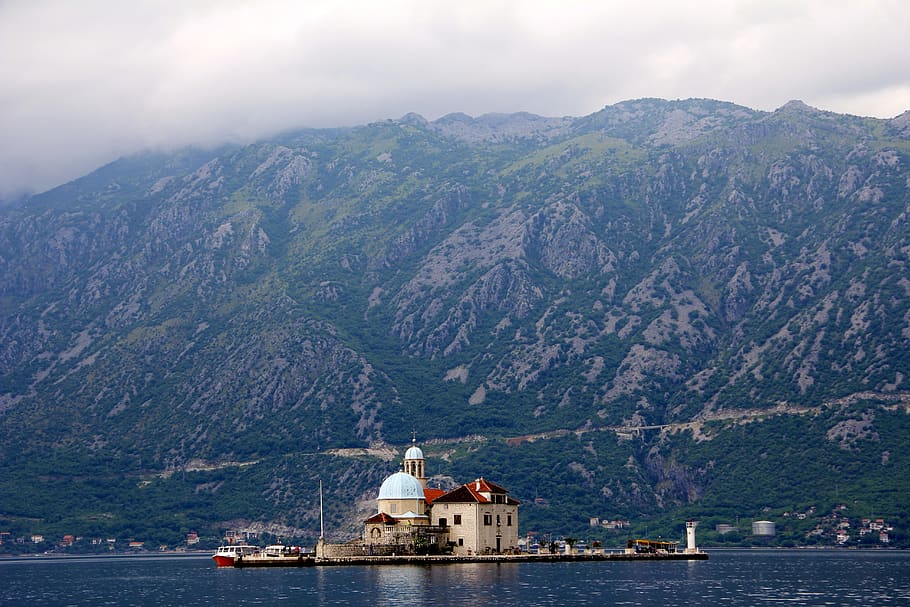 island, small, water, places of interest, vacations, montenegro, HD wallpaper