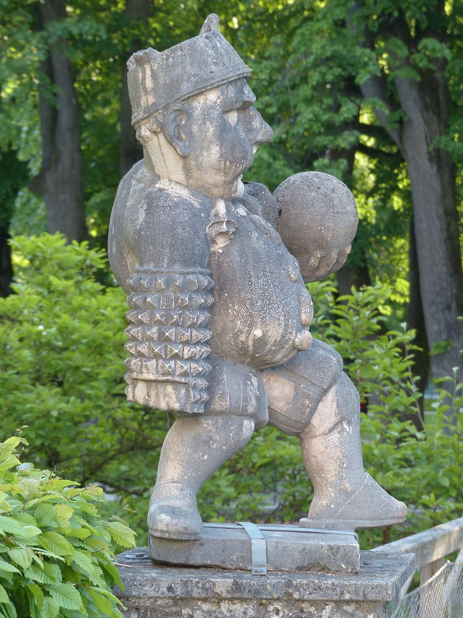 Dwarf, Gnome, Figure, Sculpture, Globe, belly, thick, zwergelgarten, HD wallpaper