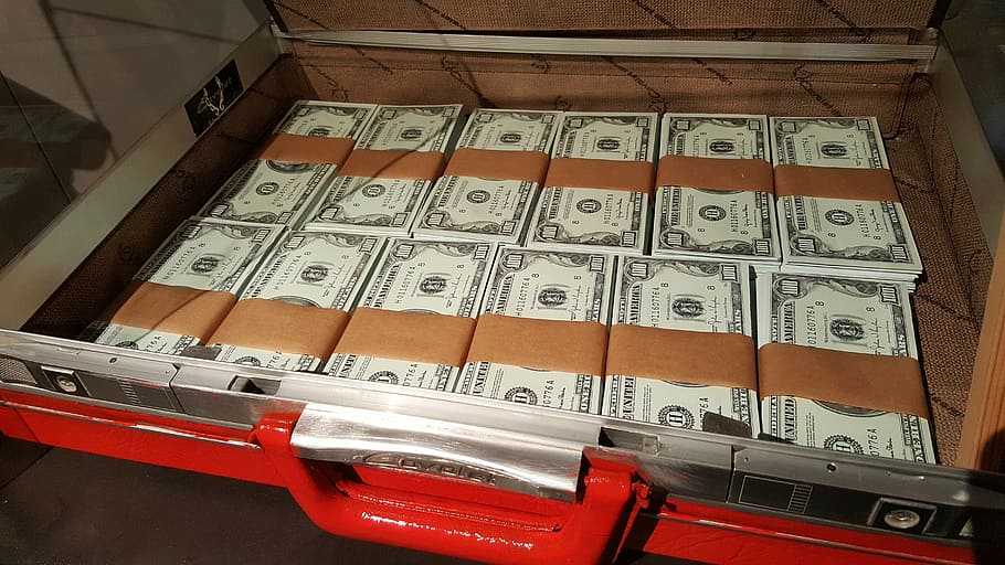 money, trunk, rich, indoors, high angle view, number, communication HD wallpaper