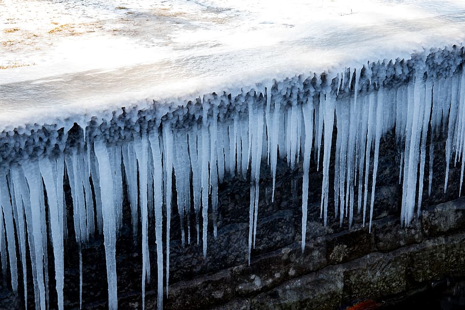 ice, icicle, cold, winter, no people, beauty in nature, scenics - nature HD wallpaper