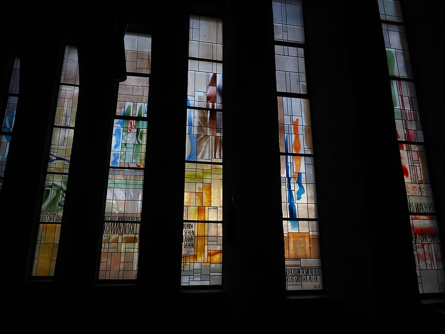 church window, colorful, glass, stained glass, st john the baptist, HD wallpaper