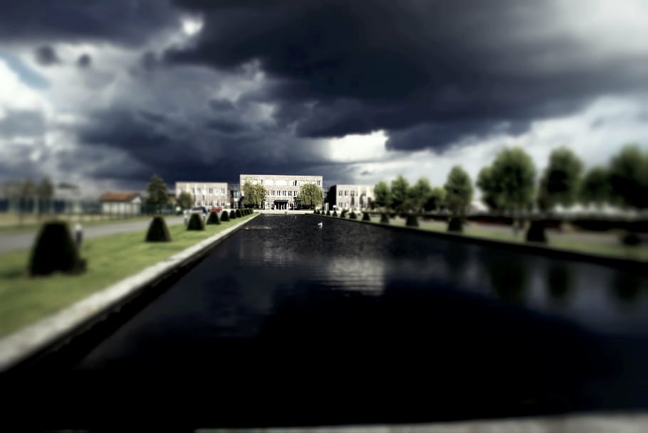 views, landscape, dark, clouds, sky, after the storm, dark clouds HD wallpaper