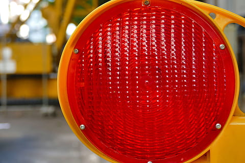 site, light, warning, road, warnblinkleuchte, attention, barrier HD wallpaper