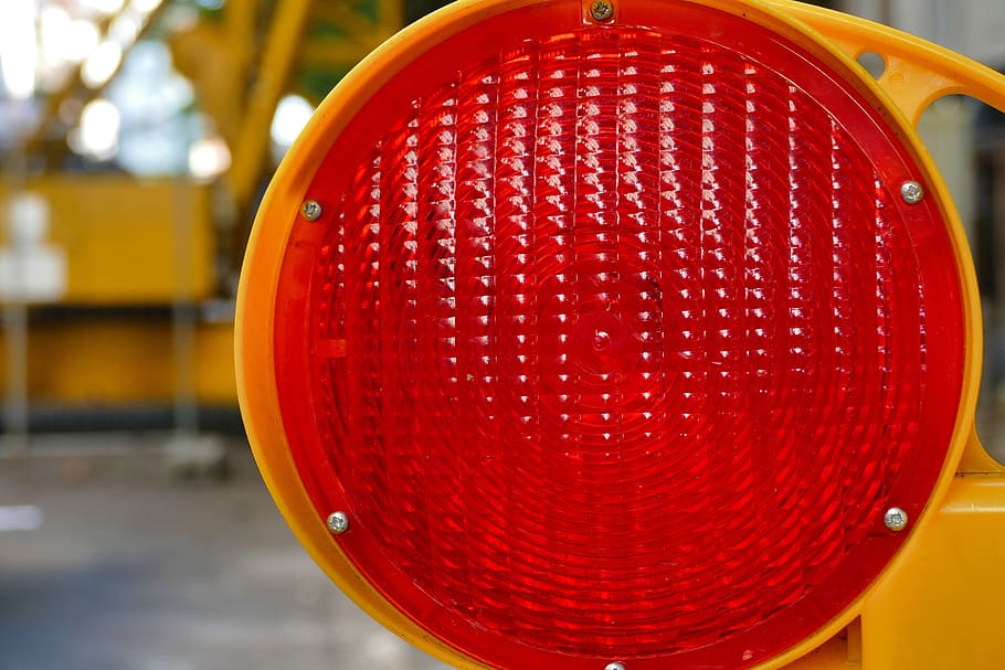 site, light, warning, road, warnblinkleuchte, attention, barrier HD wallpaper
