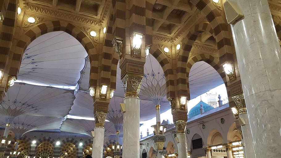 Masjid Nabawi, Madinah, Medina, prayers, muslim, haram, ramadhan, HD wallpaper