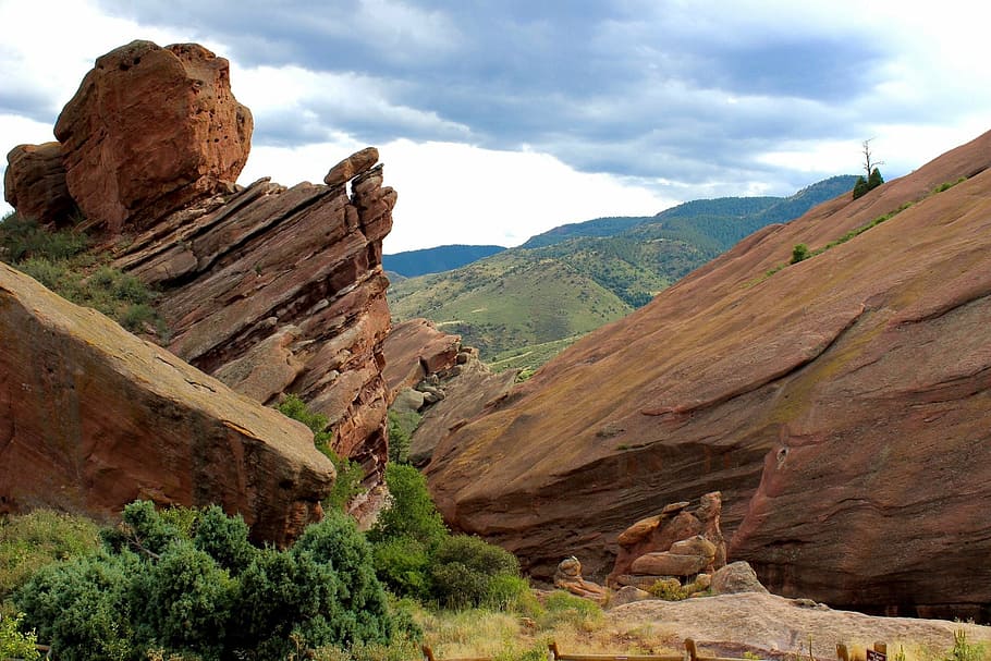 HD wallpaper: red rocks, colorado, landscape, mountain, natural ...