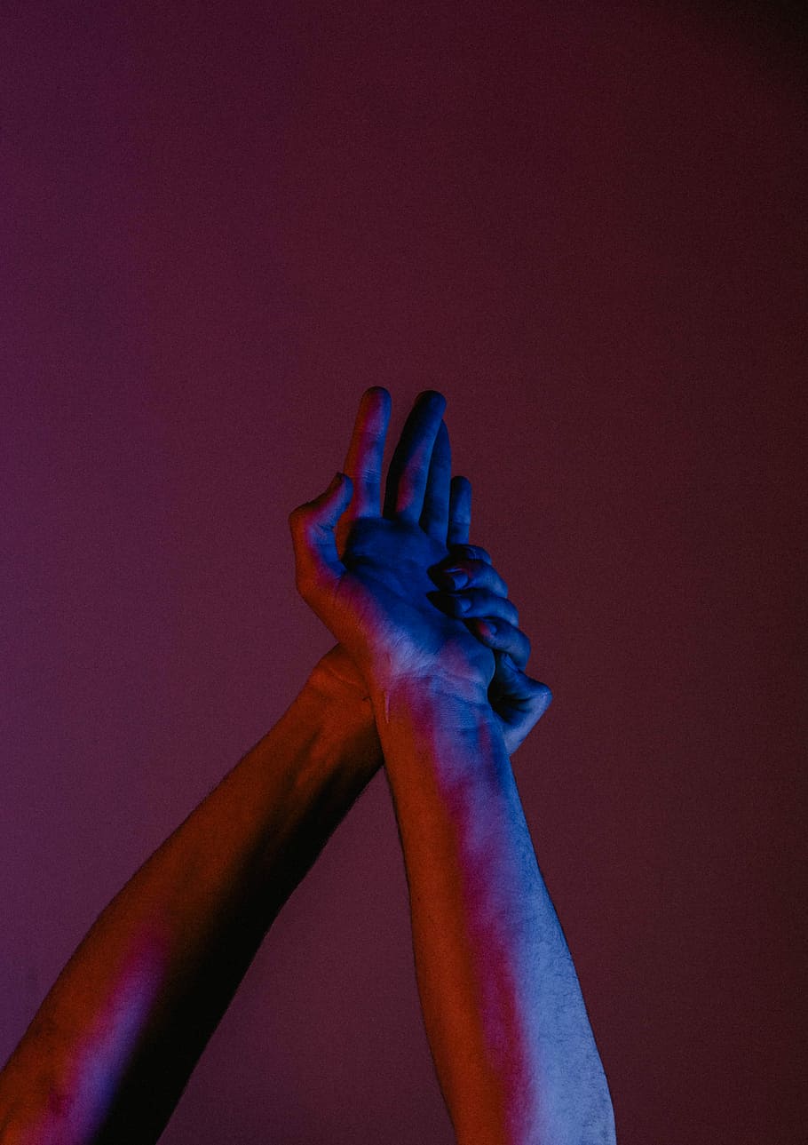 stretching hands, person's two hands holding each other, light HD wallpaper