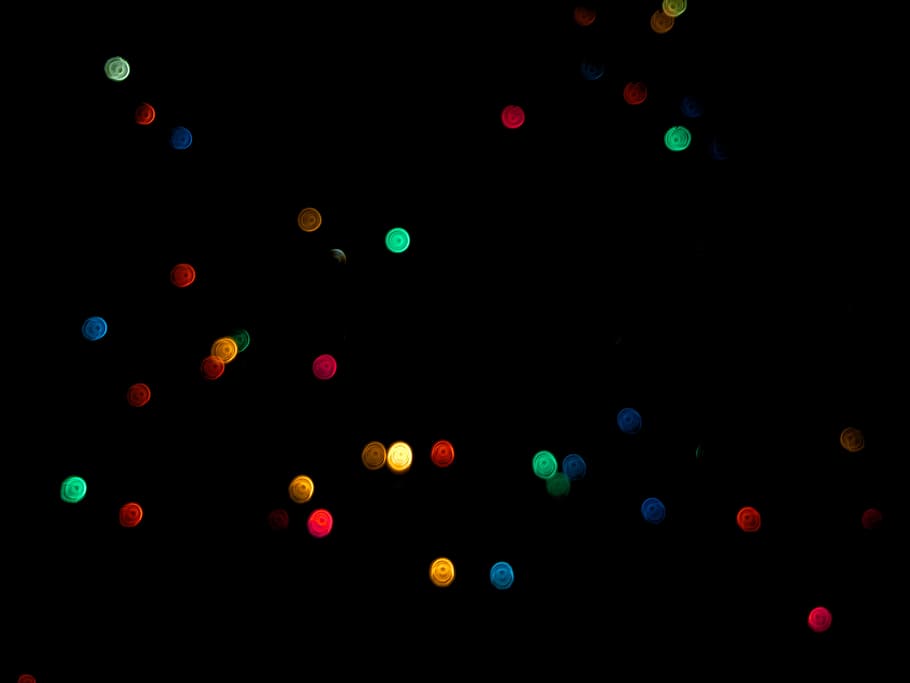 assorted-color light bokeh, bouquet photography of lights, dark HD wallpaper