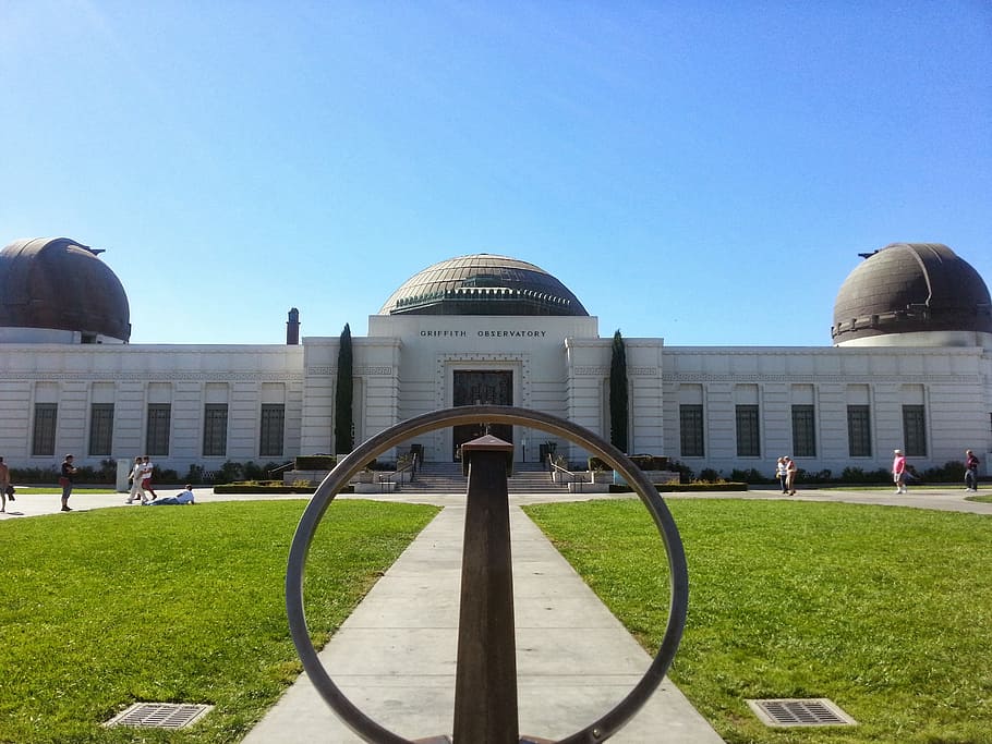 white and black concrete building, dome, observatory, circle HD wallpaper