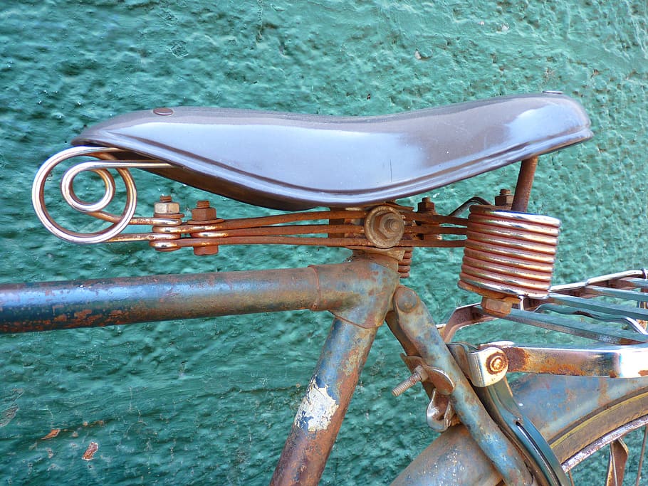 Bicycle Saddle, Old, no people, old-fashioned, day, outdoors HD wallpaper