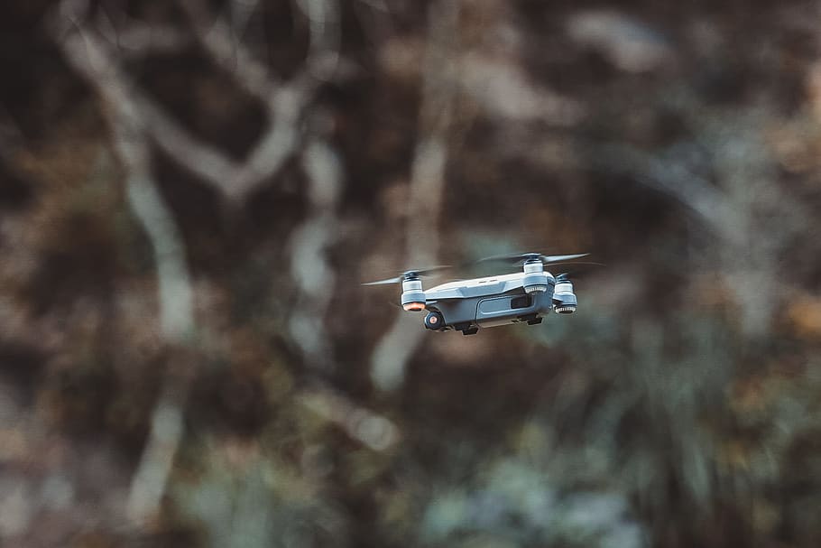 Quadcopter Drone Flying, camera, flight, gadget, macro, outdoors HD wallpaper