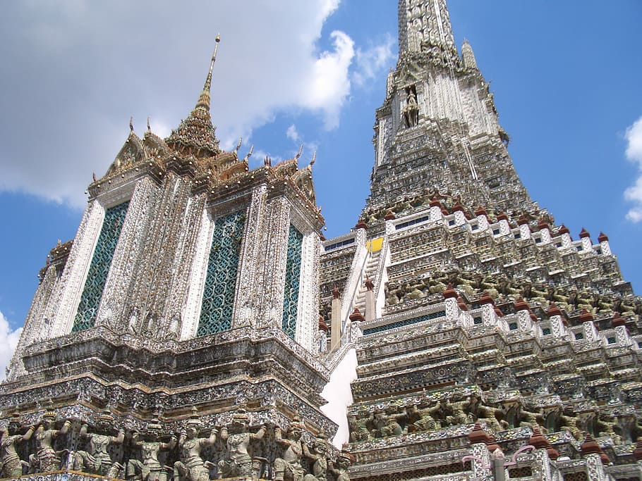 Thailand, Temple, history, architecture, sky, low angle view HD wallpaper