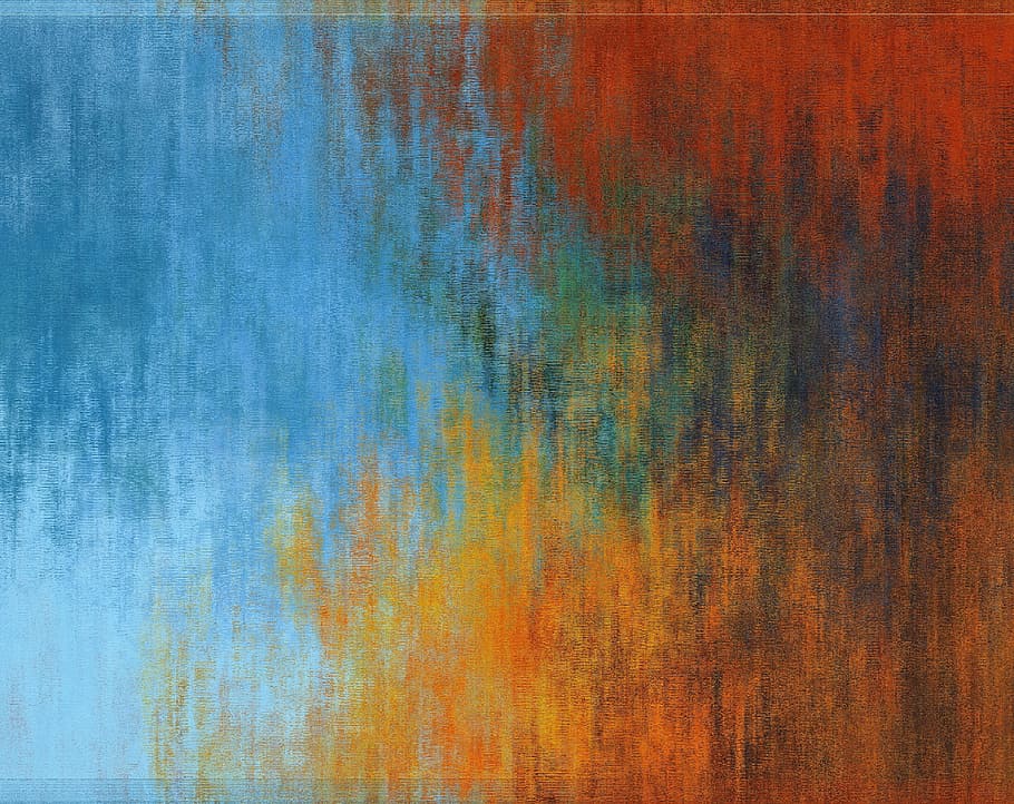 blue, yellow, and red abstract paintiing, background, texture HD wallpaper