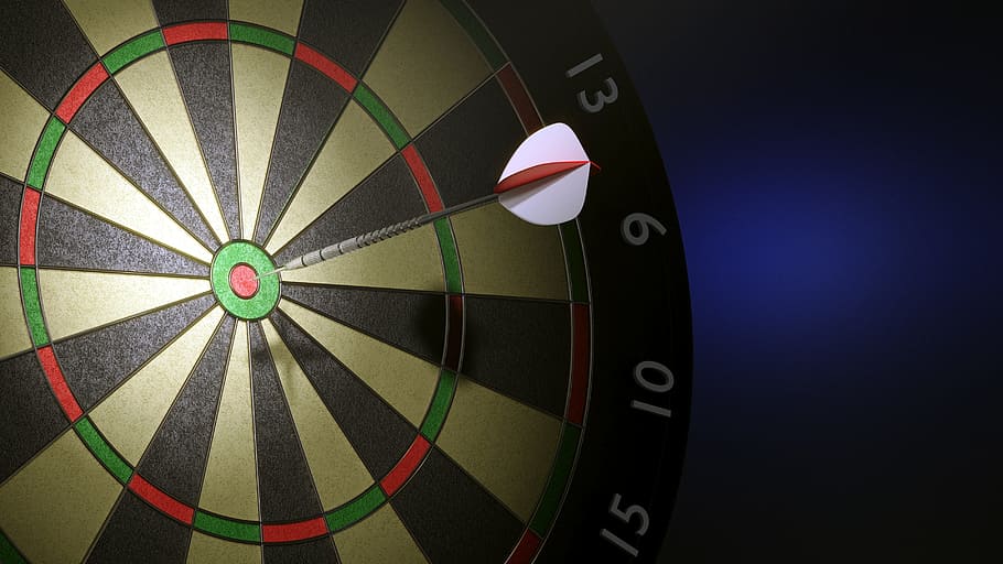 closeup photo of dartboard, dart board, bull's eye, sport, darts