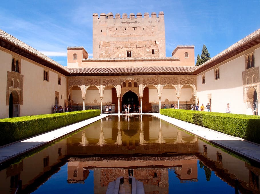 alhambra, grenade, andalusia, spain, palace, architecture, stones, HD wallpaper