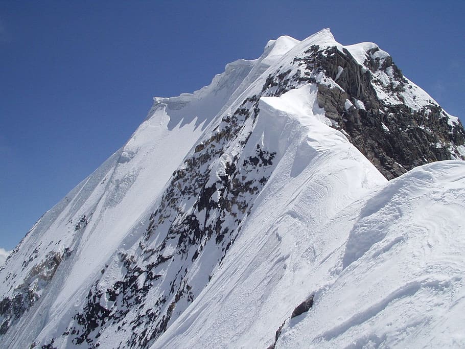 königsspitze, cornice, ridge, summit, foam roller, snow, cold temperature HD wallpaper
