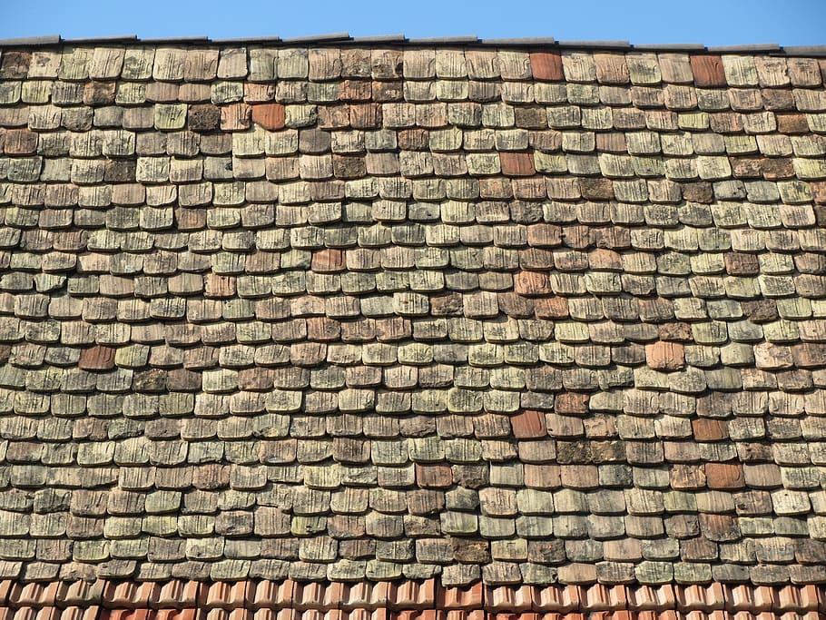 obere haupstr, hockenheim, tiled roof, plain tile, crown tile, HD wallpaper
