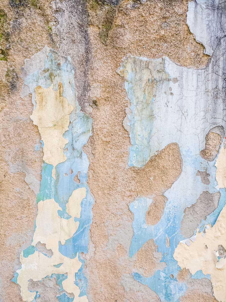 Wall, Old, Plaster, Cement, demolished color, backgrounds, textured HD wallpaper