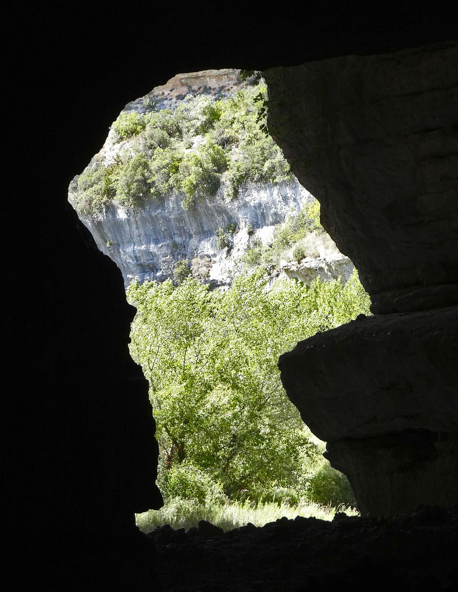 Cave, Light, Rock, Nature, Travel, cavern, underground, stone, HD wallpaper