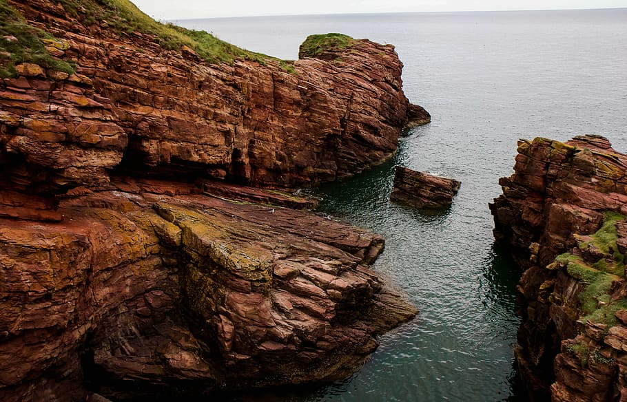 the edge, danger, risk, dangerous, mountain, coastal, sea, rock HD wallpaper