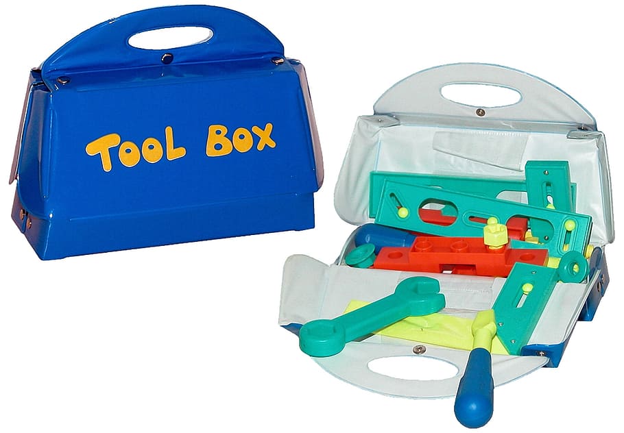 toy, plastic, plastic assembly tool, tools to play, tool box HD wallpaper