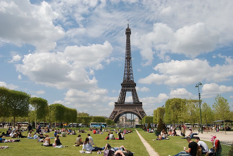 paris, eiffel tower, monuments, large group of people, architecture HD wallpaper