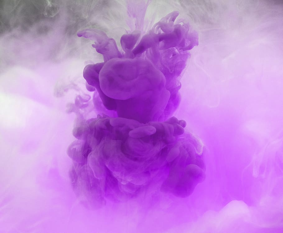 purple smoke, watercolor, ink, dye, abstract, pink, paint, liquid, HD wallpaper