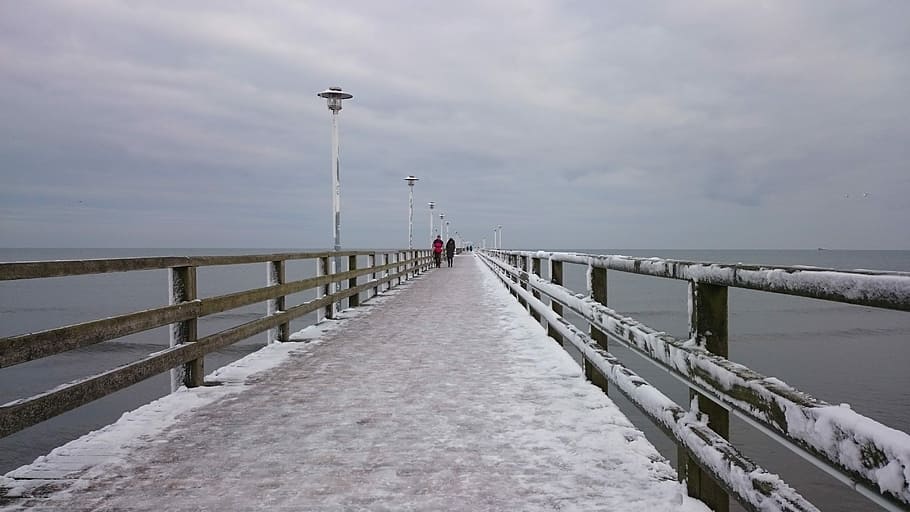 bridge, winter, old bridge, snow, nature, web, landscape, snow landscape HD wallpaper