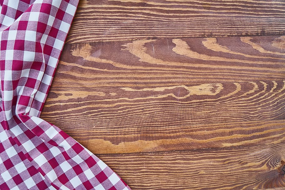 table, fabric, plaid, red, brown, towel, textile, white, perforated HD wallpaper