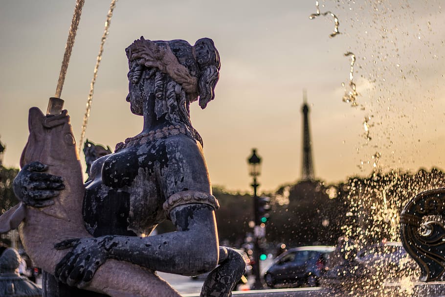 place, concorde, paris, architecture, statue, sculpture, art and craft HD wallpaper